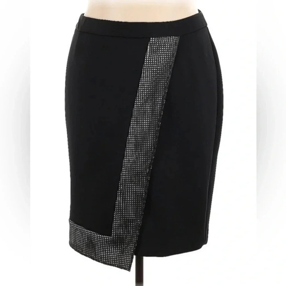 Lane Bryant | Black Faux Wrap Classic Pencil Skirt Women’s Plus Size 18 - Picture 1 of 2
